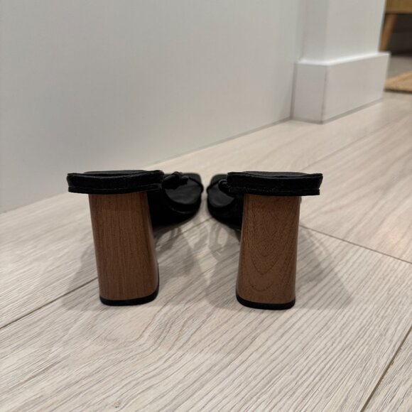 OAK + FORT Black Strappy Heel - Picture 5 of 9